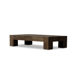 Abaso Rectangular Coffee Table - Rustic Wormwood Oak