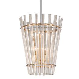 Sauterne Pendant 27" - Gold Leaf W Polished Stainless