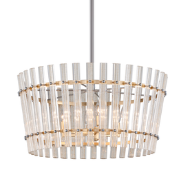 Sauterne Pendant 15" - Gold Leaf W Polished Stainless