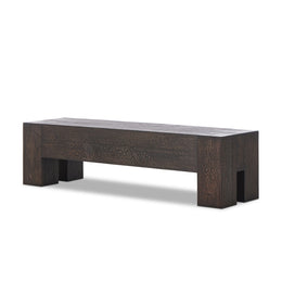 Abaso Accent Bench - Rustic Wormwood Oak