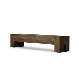 Abaso Large Accent Bench - Rustic Wormwood Oak