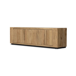 Abaso Media Console - Rustic Wormwood Oak