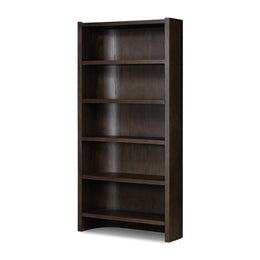 Lockhart Bookcase - Rubbed Black Oak Solid