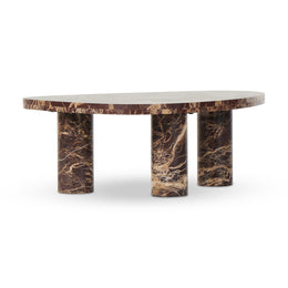 Zion Coffee Table, Merlot Marble by Four Hands