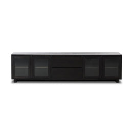 Toni Media Console - Worn Black Oak