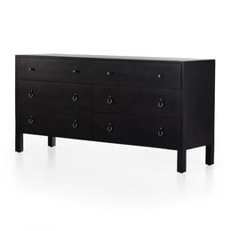 Isador 6 Drawer Dresser - Black Wash Poplar