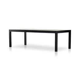 Isador Dining Table - Black Wash Poplar, 96"