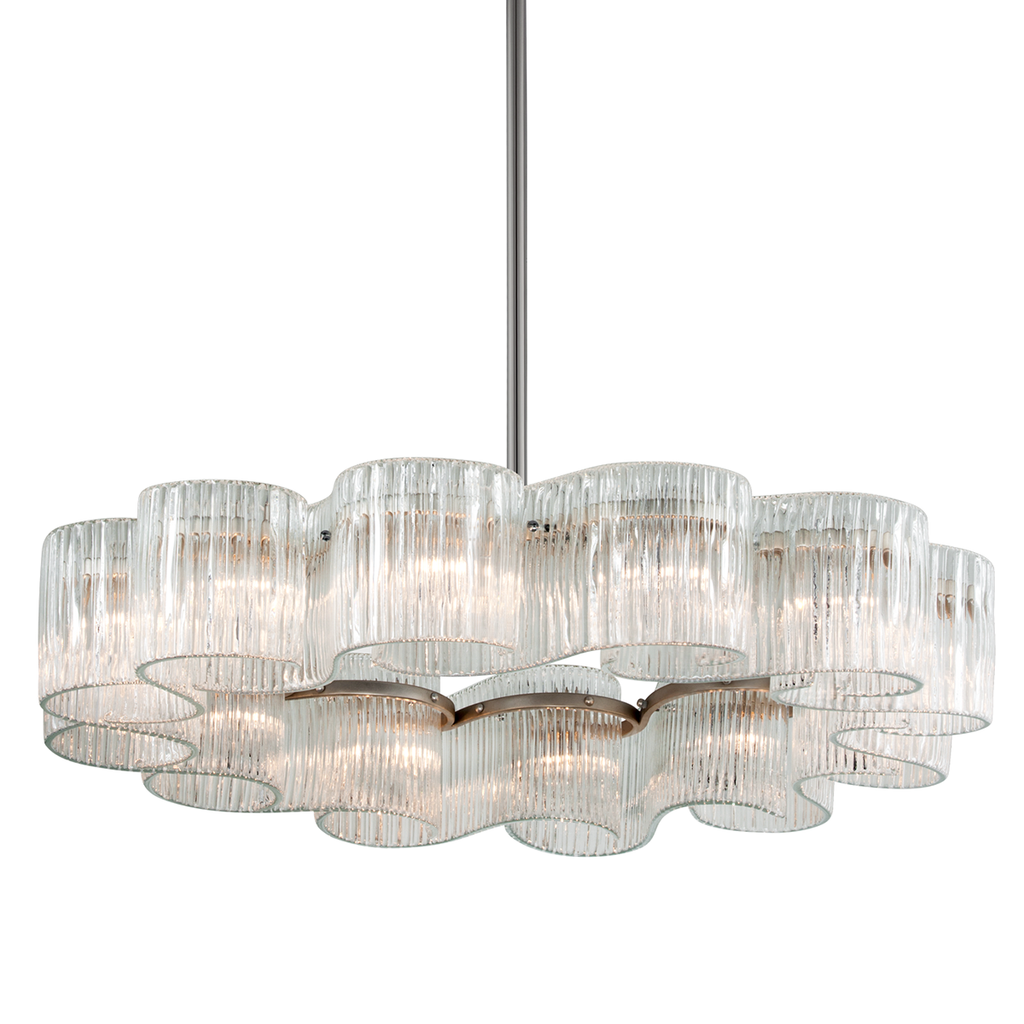 Circo Pendant 12" - Satin Silver Leaf