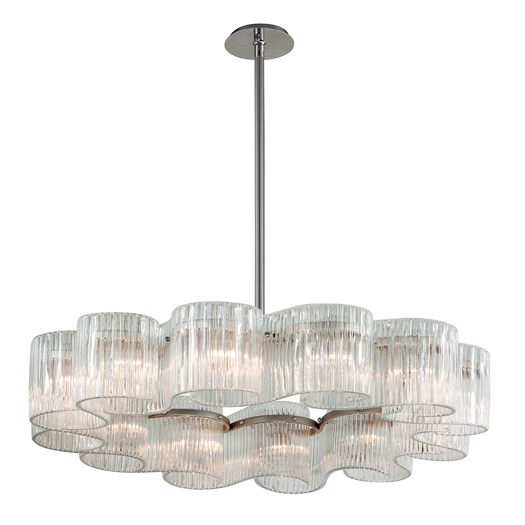 Circo Pendant 12" - Satin Silver Leaf