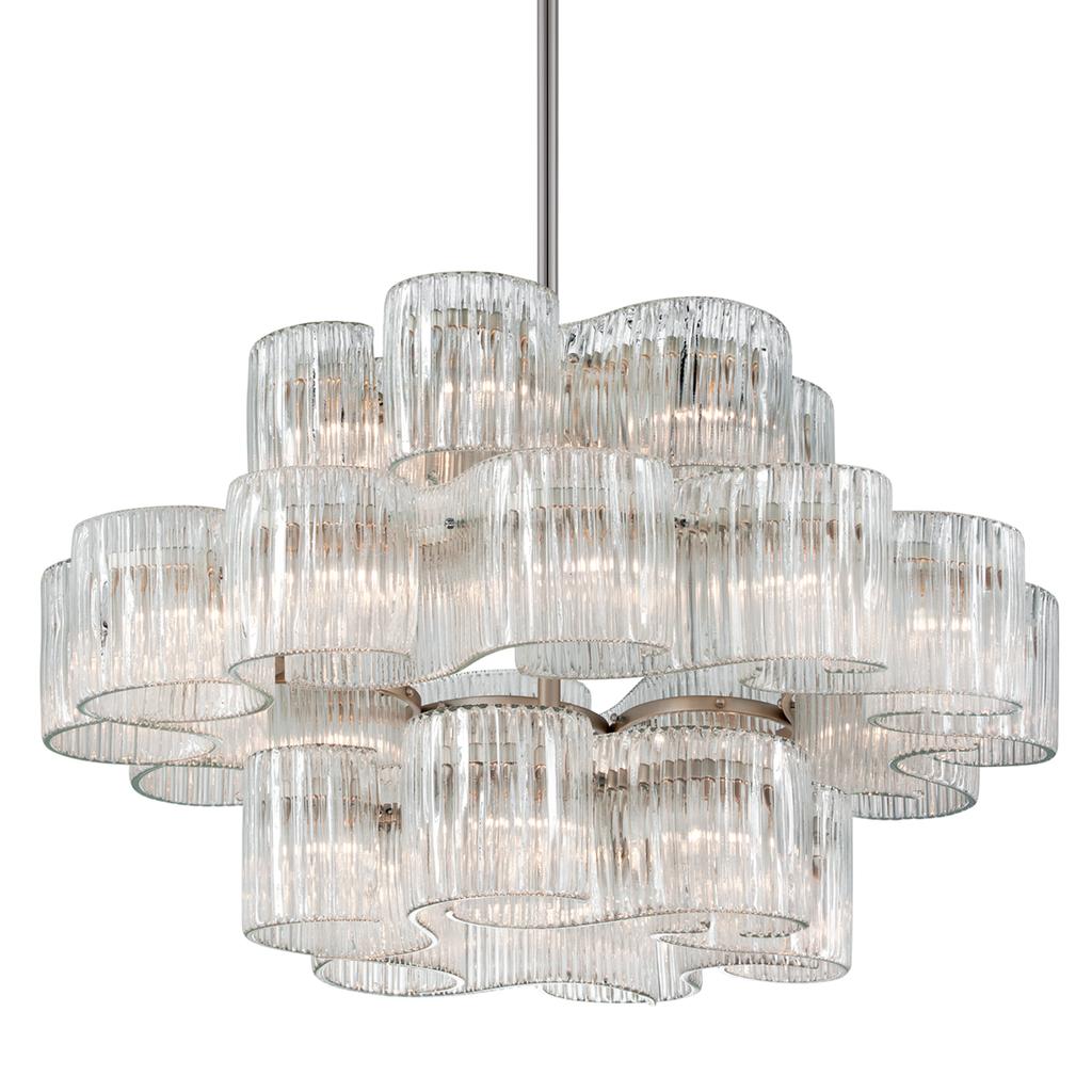 Circo Pendant 29" - Satin Silver Leaf