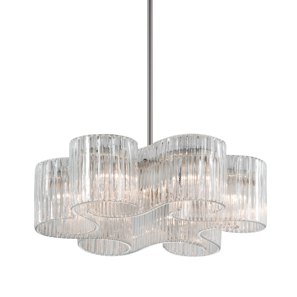 Circo Pendant 10" - Satin Silver Leaf