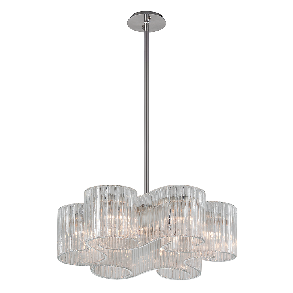 Circo Pendant 10" - Satin Silver Leaf