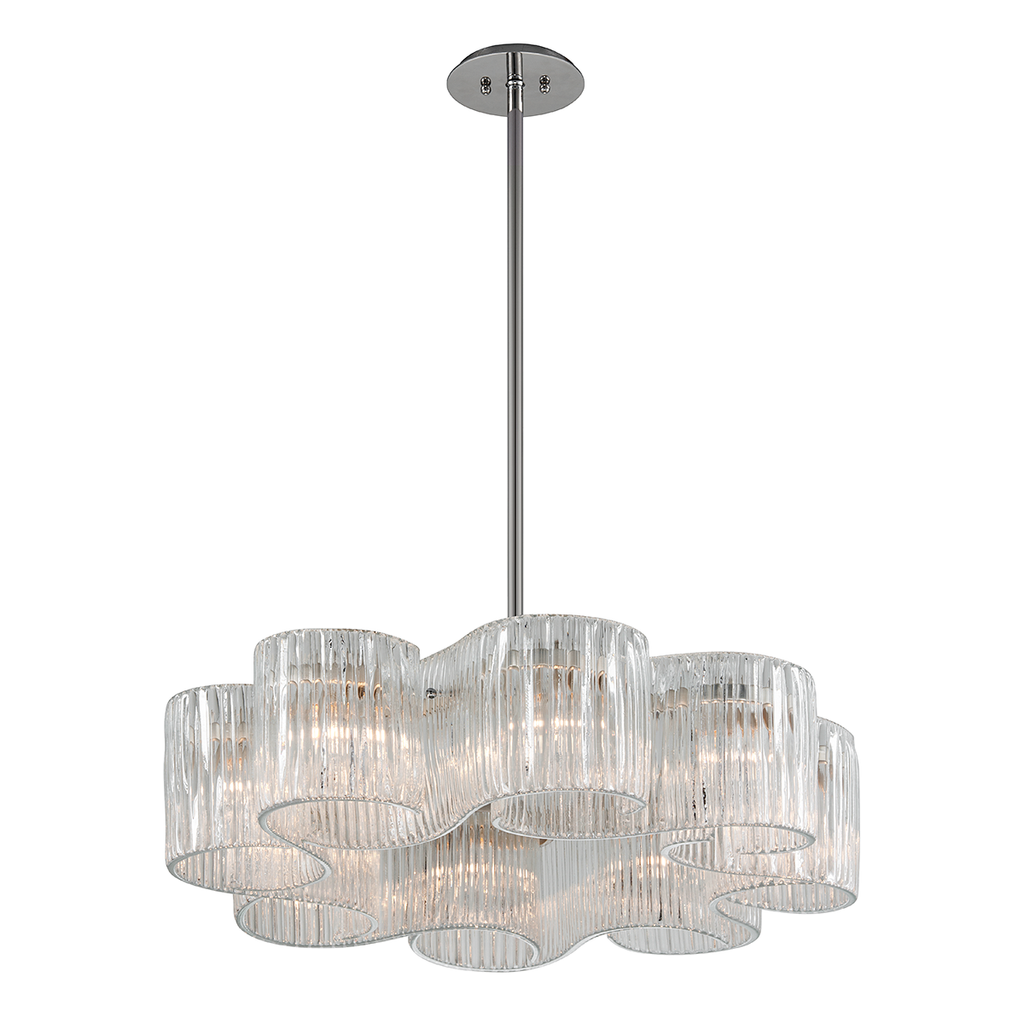 Circo Pendant 11" - Satin Silver Leaf