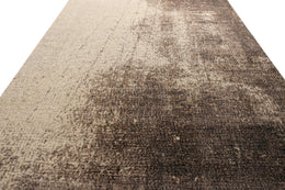 Distressed Style Modern Rug In Beige-Brown Abstract Pattern - 24046