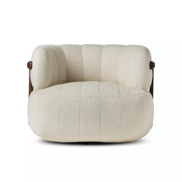 Doss Swivel Chair, Altro Snow by Four Hands