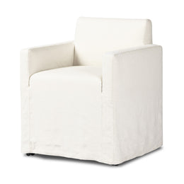 Ostend Outdoor Slipcover Dining Chair - Bombay Flax