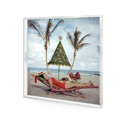 Palm Beach Idyll Tray by Slim Aarons - 1/4 Inch Clear Cast Acrylic