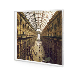 Galleria Vittorio Emanuele II Tray by Slim Aarons - 1/4 Inch Clear Cast Acrylic