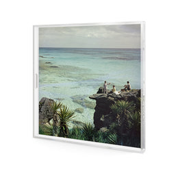 A Nice Spot For Lunch Tray by Slim Aarons - 1/4 Inch Clear Cast Acrylic