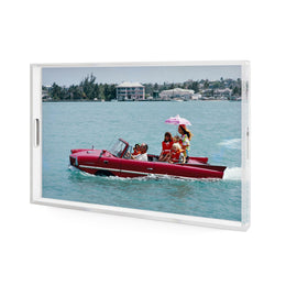 Sea Drive Tray by Slim Aarons - 1/4 Inch Clear Cast Acrylic