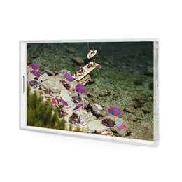 IL Pelicano Beach Tray by Slim Aarons - 1/4 Inch Clear Cast Acrylic