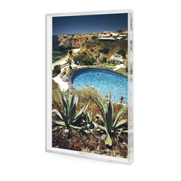 Algarve Hotel Pool Tray by Slim Aarons - 1/4 Inch Clear Cast Acrylic