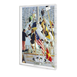 Party In Bermuda Tray by Slim Aarons - 1/4 Inch Clear Cast Acrylic