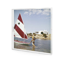 Bettina Graziani Tray by Slim Aarons - 1/4 Inch Clear Cast Acrylic