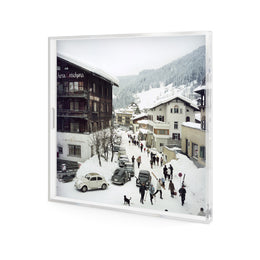 Klosters Tray by Slim Aarons - 1/4 Inch Clear Cast Acrylic