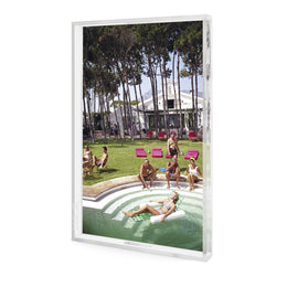 Marbella House Party Tray by Slim Aarons - 1/4 Inch Clear Cast Acrylic