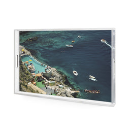 Hotel Taormina Tray by Slim Aarons - 1/4 Inch Clear Cast Acrylic