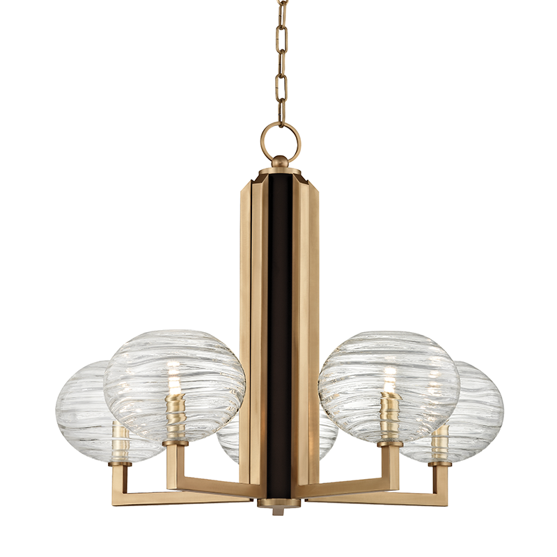 Breton Chandelier 25" - Aged Brass