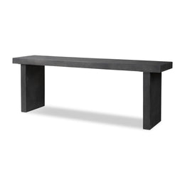 Huesca Outdoor Console Table - Distressed Graphite Concrete