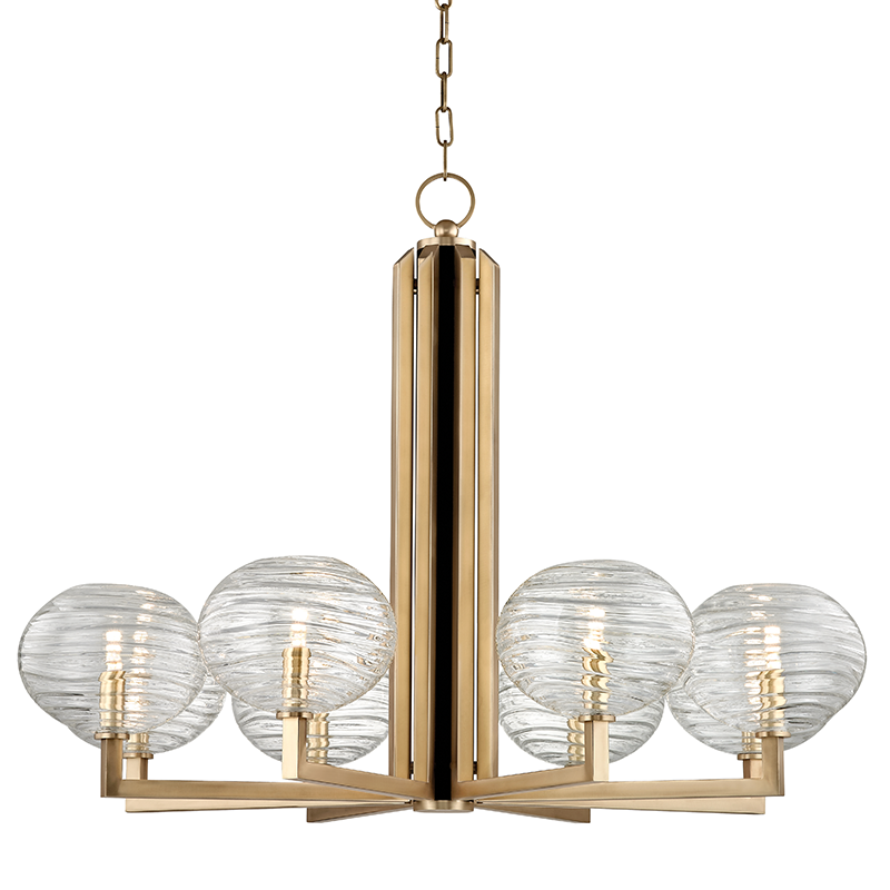 Breton Chandelier 30" - Aged Brass