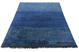 Vintage Solid Blue Moroccan Berber Rug—Signature Piece