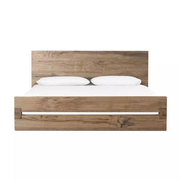 Lia Bed, Natural Reclaimed French Oak