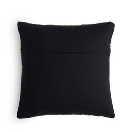 Handwoven Stripe Wool Pillow - Black Wool