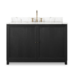 Millie Single Wide Vanity - Satin Drifted Black Veneer