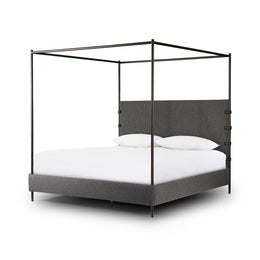 Anderson Canopy Bed - Knoll Charcoal