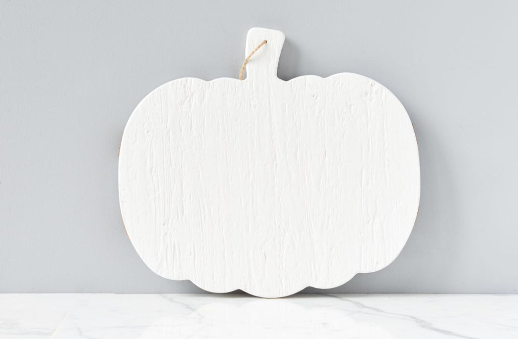 White Mod Pumpkin Charcuterie Board