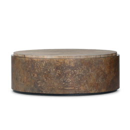 Kipp Coffee Table - Burnt Bleached Oak Resawnby Four Hands