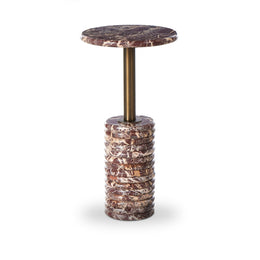 Reeves End Table, Garnet Marble