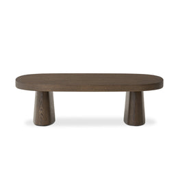 Valen Coffee Table, Rustic Brown Oak Veneer by Four Hands