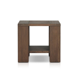 Roca Outdoor End Table - Stained Heritage Brown-FSC