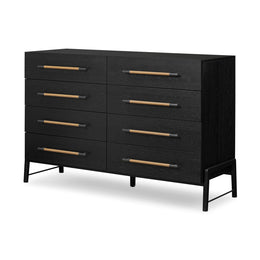 Rosedale 8 Drawer Dresser - Ebony Oak Veneer