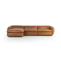 Saldana 3 Piece Sectional With Chaise - Lorento Cognac