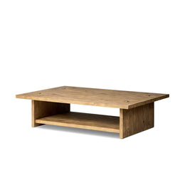 Zeno Coffee Table - Distressed Blonde Oak Veneer by Four Hands