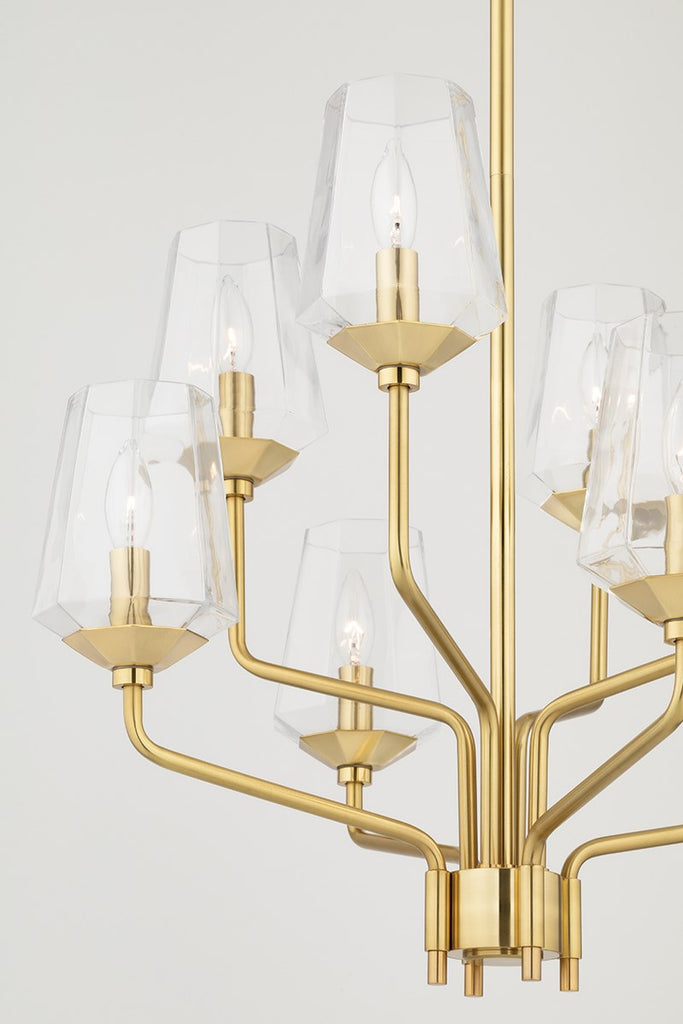 Kayla Chandelier - Aged Brass