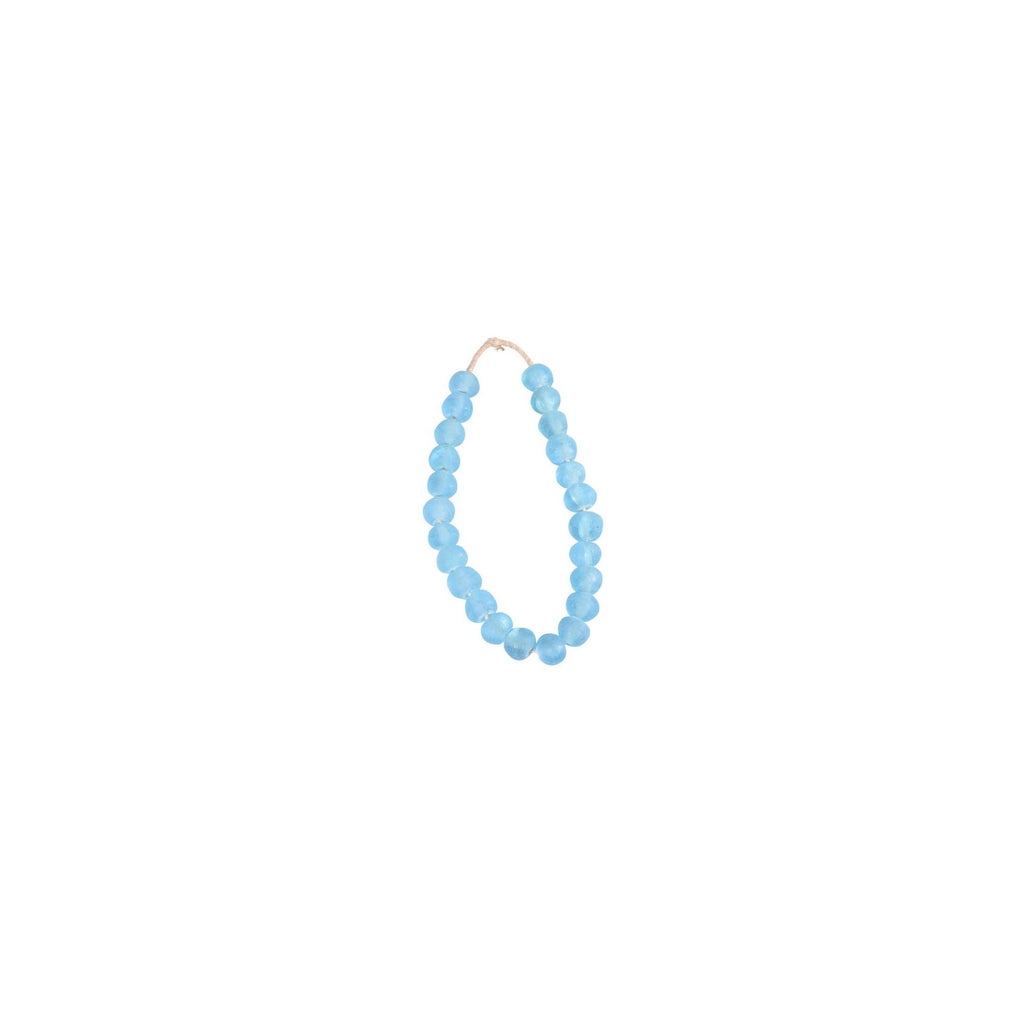 Vintage Sea Glass Beads 1 25 Dia Aqua Blue
