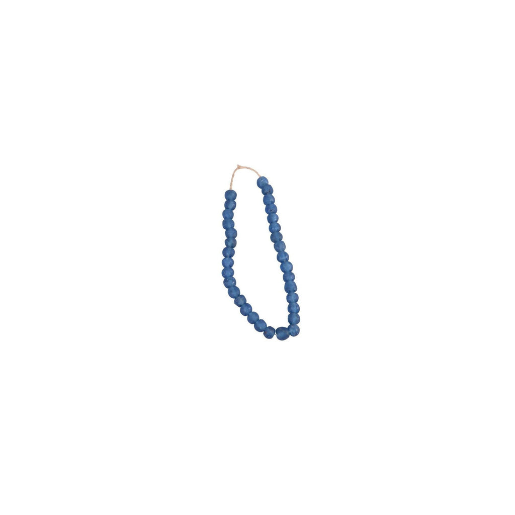 Vintage Sea Glass Beads 0 75 Dia Indigo Blue